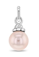 admirable pink pearl sterling silver baby charm
